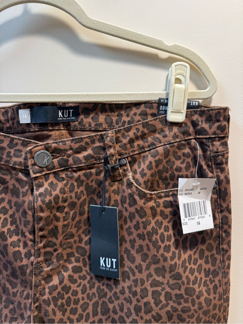 Kut from the Kloth New York Women’s Brown Leopard Print Ankle Jeans - NWT - Picture 2 of 10